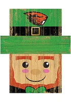 Oregon State Beavers Leprechaun Head Sign - Orange