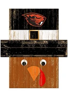 Oregon State Beavers Turkey Head Sign - Orange