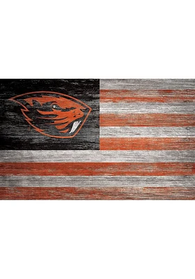 Oregon State Beavers Distressed Flag Picture Frame - Orange