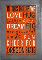 Oregon State Beavers In This House Picture Frame - Orange