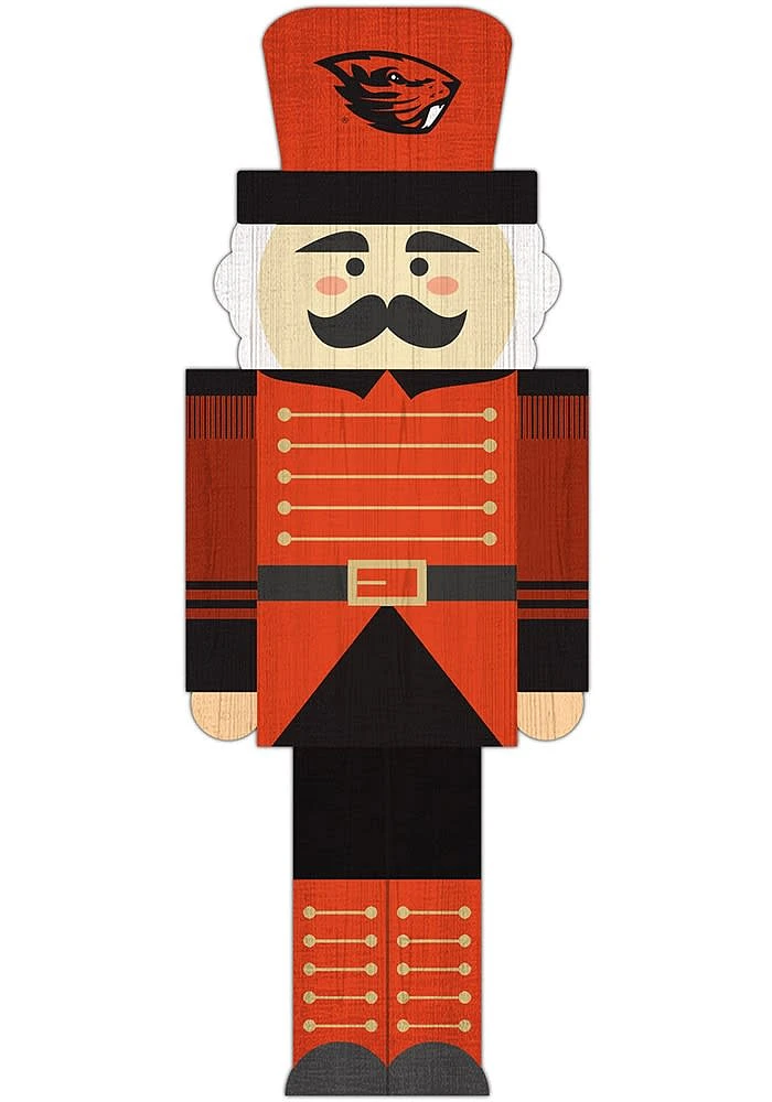 Oregon State Beavers 31 Inch Nutcracker Leaner Sign - Orange
