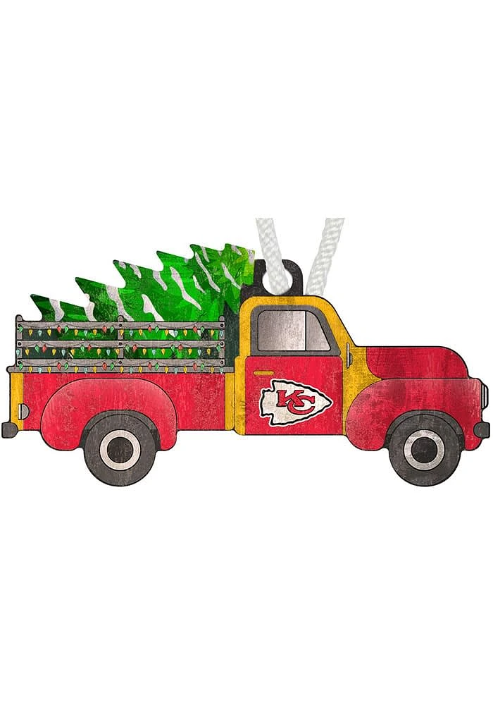 Kansas City Chiefs Christmas Truck Ornament - Red