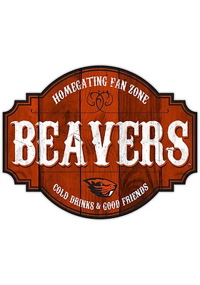Oregon State Beavers 24 Inch Homegating Tavern Sign - Orange