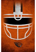 Oregon State Beavers Ghost Helmet 17x26 Sign - Orange