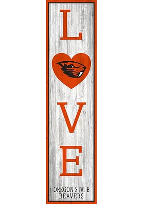 Oregon State Beavers 48 Inch Love Leaner Sign - Orange