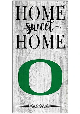 Oregon Ducks Home Sweet Home Whitewashed Sign - Green