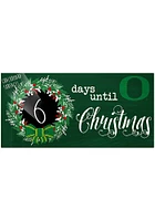 Oregon Ducks Chalk Christmas Countdown Sign - Green