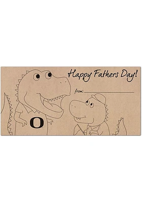 Oregon Ducks Fathers Day Coloring Sign - Green
