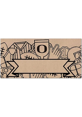 Oregon Ducks Banner Coloring Sign - Green