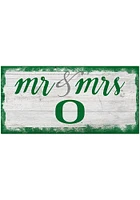 Oregon Ducks Script Mr and Mrs Sign - Green
