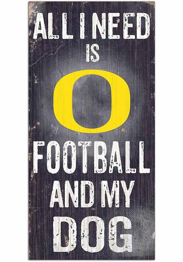 Oregon Ducks Football and My Dog Sign - Green