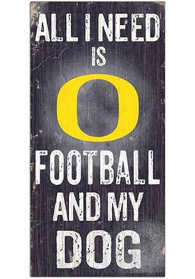 Oregon Ducks Football and My Dog Sign - Green