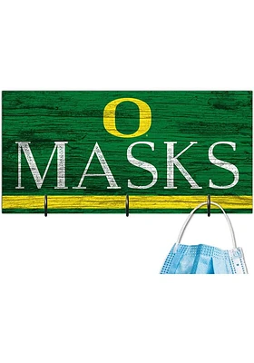 Oregon Ducks Team Color Mask Holder Sign - Green