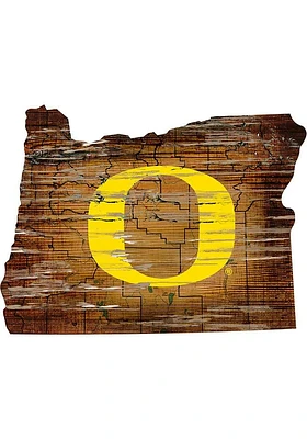 Oregon Ducks Mini Roadmap State Sign - Green