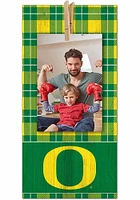 Oregon Ducks Plaid Clothespin Sign - Green