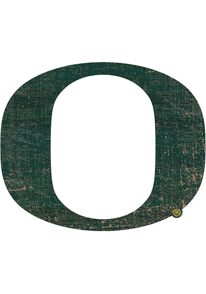 Oregon Ducks Team Logo 8 Inch Cutout Sign - Green