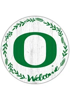 Oregon Ducks Welcome Circle Sign - Green