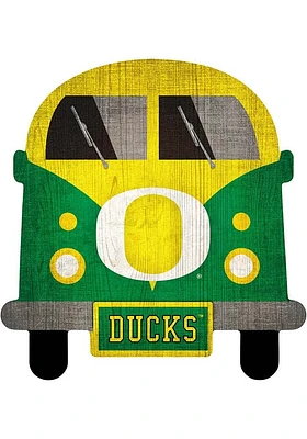 Oregon Ducks Team Bus Sign - Green