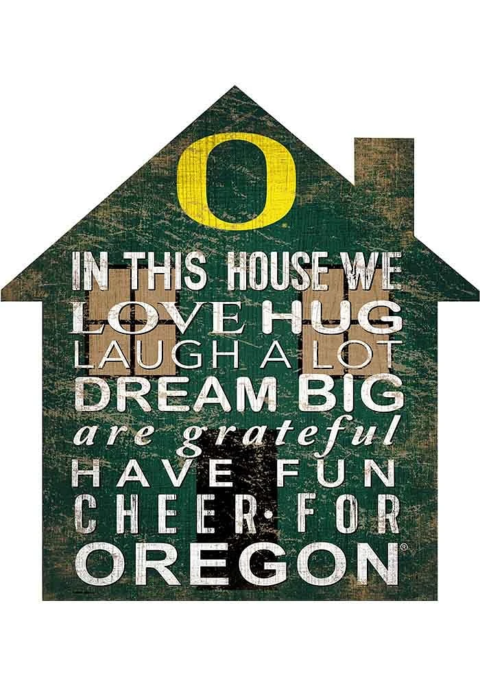 Oregon Ducks 12 inch House Sign - Green