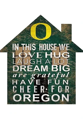 Oregon Ducks 12 inch House Sign - Green