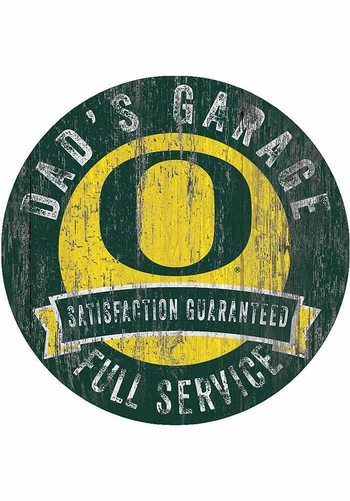 Oregon Ducks Dads Garage Sign - Green