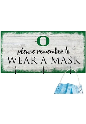 Oregon Ducks Please Wear Your Mask Sign - Green
