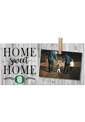 Oregon Ducks Home Sweet Home Clothespin Picture Frame - Green