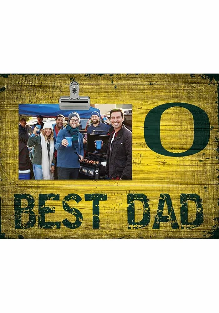 Oregon Ducks Best Dad Clip Picture Frame - Green