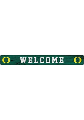 Oregon Ducks Welcome Strip Sign - Green
