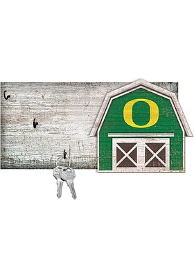 Oregon Ducks Team Barn Key Holder Sign - Green