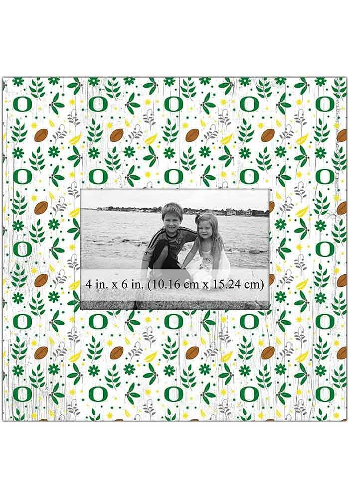 Oregon Ducks Floral Pattern Picture Frame - Green