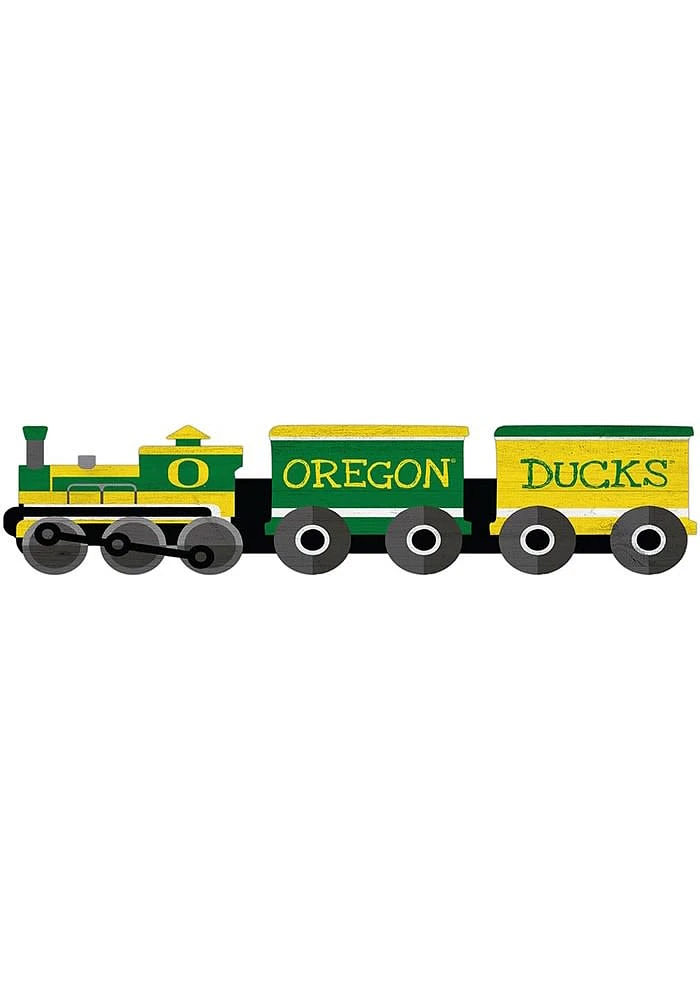 Oregon Ducks Train Cutout Sign - Green