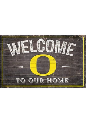 Oregon Ducks Welcome to our Home Sign - Green