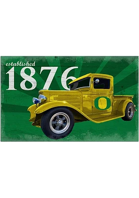 Oregon Ducks Established Truck Sign - Green