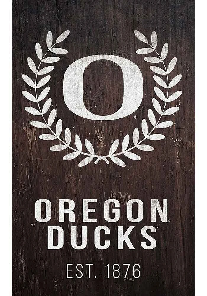 Oregon Ducks Laurel Wreath Sign - Green