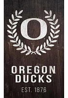 Oregon Ducks Laurel Wreath Sign - Green