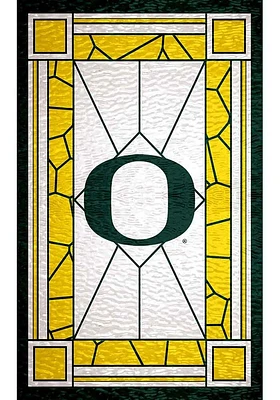 Oregon Ducks Stained Glass Sign - Green