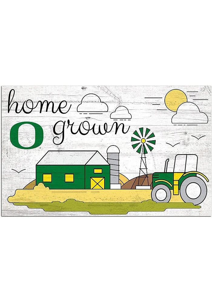 Oregon Ducks Home Grown Sign - Green