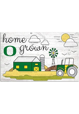 Oregon Ducks Home Grown Sign - Green
