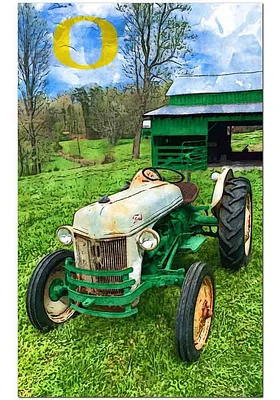 Oregon Ducks Farmscape Sign - Green