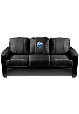 Edmonton Oilers Faux Leather Sofa - Black