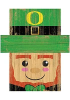 Oregon Ducks Leprechaun Head Sign - Green