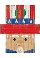 Oregon Ducks Patriotic Head Sign - Green
