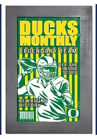 Oregon Ducks 11x19 Framed Monthly Sign - Green