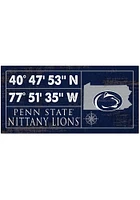Penn State Nittany Lions Horizontal Coordinate Sign - Blue