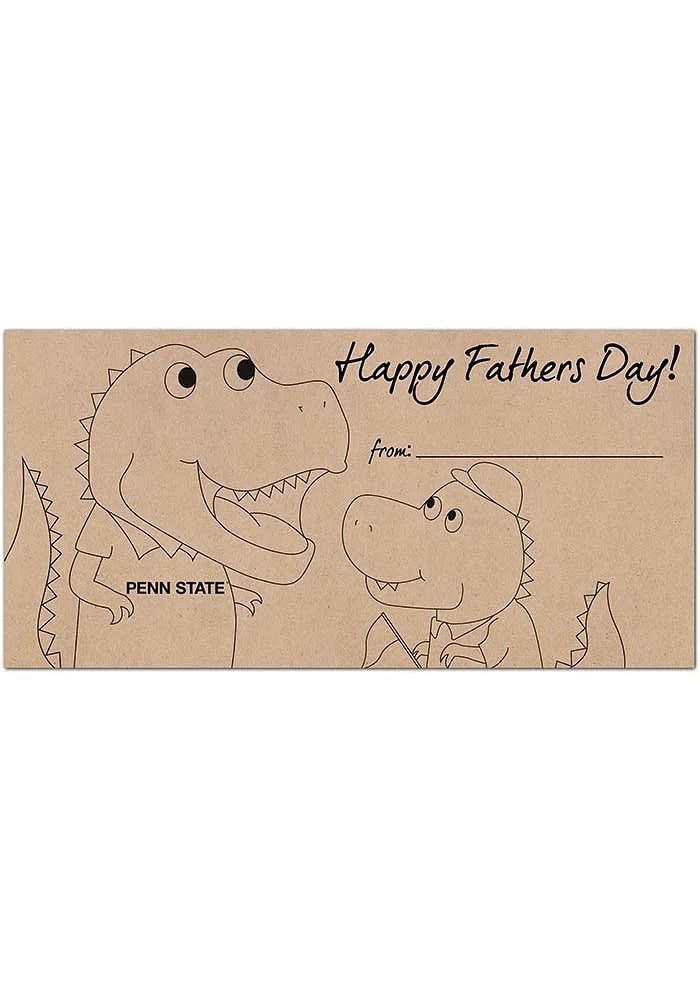 Penn State Nittany Lions Fathers Day Coloring Sign - Blue