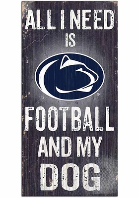 Penn State Nittany Lions Football and My Dog Sign - Blue