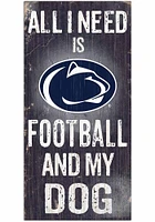 Penn State Nittany Lions Football and My Dog Sign - Blue