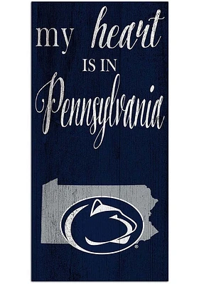 Penn State Nittany Lions My Heart State Sign - Blue