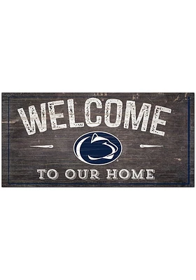Penn State Nittany Lions Welcome Distressed Sign - Blue